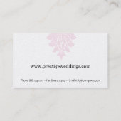 Visitekaartje van Damask Wedding Planner (Achterkant)
