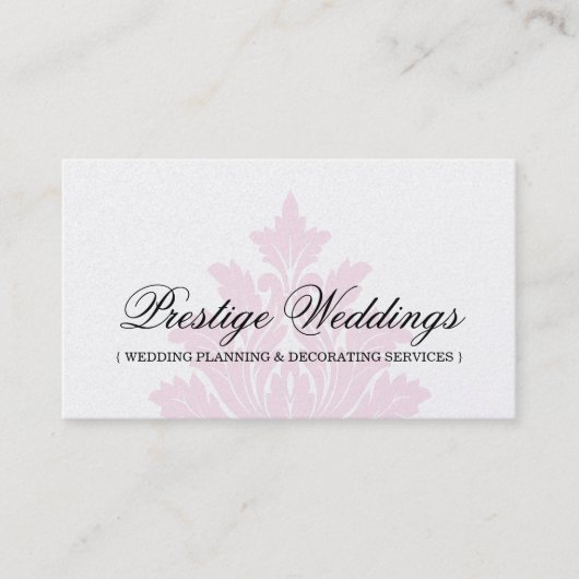 Visitekaartje van Damask Wedding Planner (Voorkant)