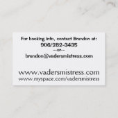 visitekaartje van damesvader (Achterkant)