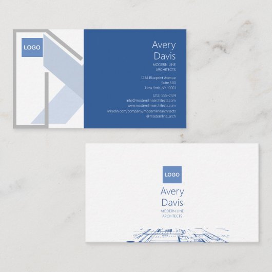 Visitekaartje van de abstracte structuurarchitect (Voorkant / Achterkant)