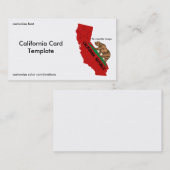 Visitekaartje van de Amerikaanse staat Californië (Voorkant / Achterkant)