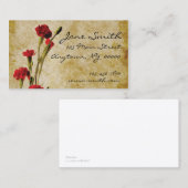 Visitekaartje van de anjers Grunge (Voorkant / Achterkant)