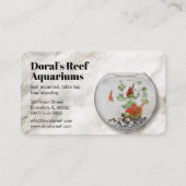 visitekaartje van de aquariumwinkel (Voorkant)