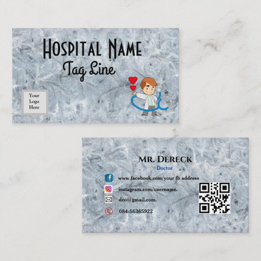 Visitekaartje van de arts (Voorkant / Achterkant)