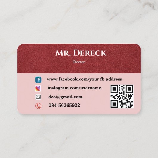 Visitekaartje van de arts (Achterkant)