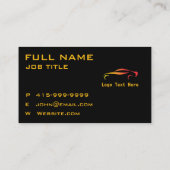 visitekaartje van de autodienst (Achterkant)