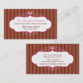 Visitekaartje van de bakkerswinkel voor Boutique (Voorkant / Achterkant)