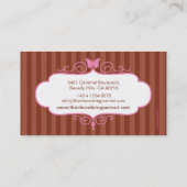 Visitekaartje van de bakkerswinkel voor Boutique (Achterkant)