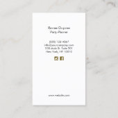 Visitekaartje van de Ballon van de Planner Gold (Achterkant)