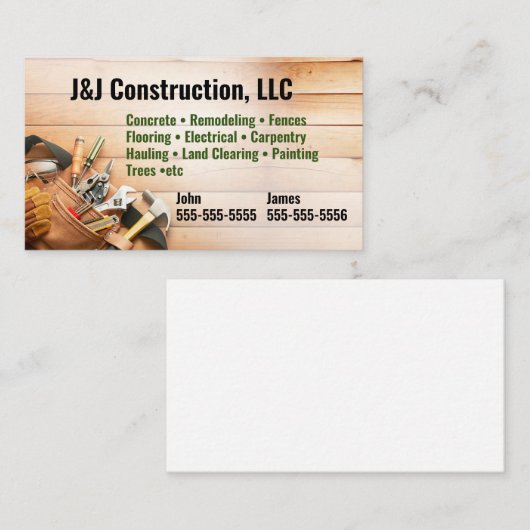 Visitekaartje van de Band van het Hulpmiddel van h (Voorkant / Achterkant)