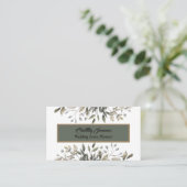 Visitekaartje van de Banner White Floral Wedding E (Staand voorkant)