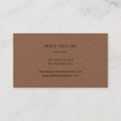 Visitekaartje van de bijtende hond van de silhouet (Achterkant)