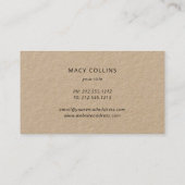 Visitekaartje van de bijtende hond van de silhouet (Achterkant)