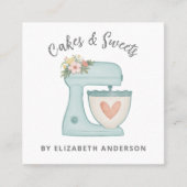 Visitekaartje van de Blauwe Floral Cake Mixer Bake (Voorkant)