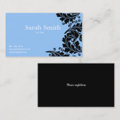 Visitekaartje van de blauwe paisley (Voorkant / Achterkant)