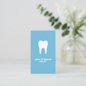 Visitekaartje van de blauwe tandheelkundige tandhe (Staand voorkant)