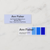 Visitekaartje van de blauwe vlies van het verfmons (Voorkant / Achterkant)