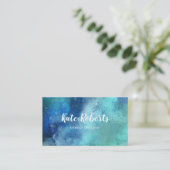 Visitekaartje van de blauwe Waterverf | creatief (Staand voorkant)