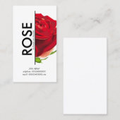 Visitekaartje van de bloem (Voorkant / Achterkant)