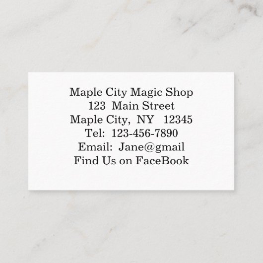 Visitekaartje van de blond-getuige (Achterkant)