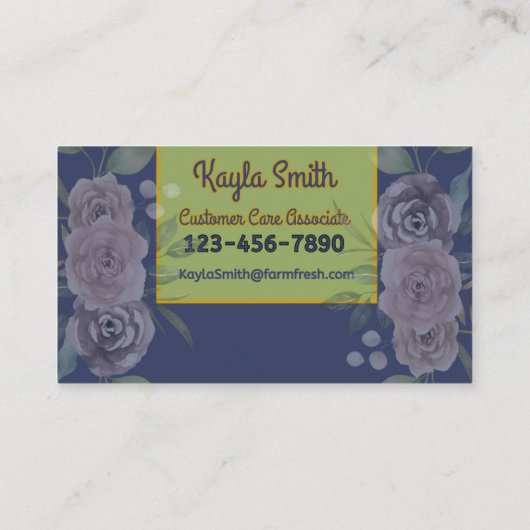 Visitekaartje van de boerderij (Achterkant)