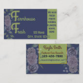 Visitekaartje van de boerderij (Voorkant / Achterkant)