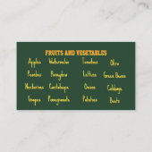 Visitekaartje van de boerenmarkt (Achterkant)