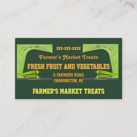 Visitekaartje van de boerenmarkt (Voorkant)