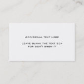 Visitekaartje van de boreale elegant (Achterkant)