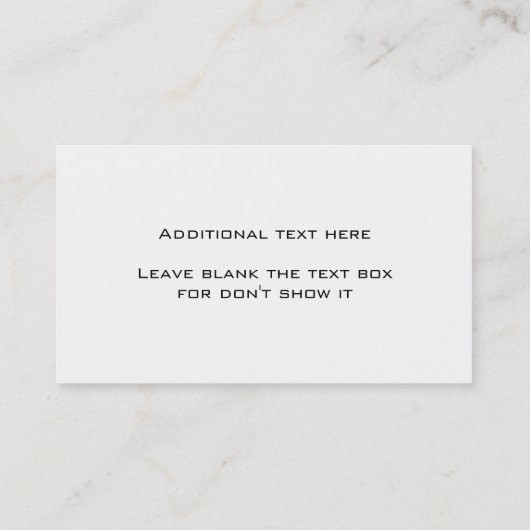 Visitekaartje van de boreale elegant (Achterkant)