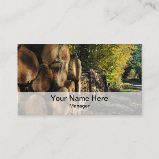 Visitekaartje van de bosbouw (Voorkant)