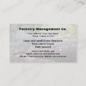 Visitekaartje van de bosbouw (Achterkant)