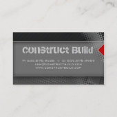 Visitekaartje van de bouwnijverheid rode stippen (Achterkant)
