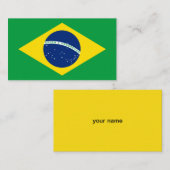 Visitekaartje van de Braziliaanse vlag (Voorkant / Achterkant)