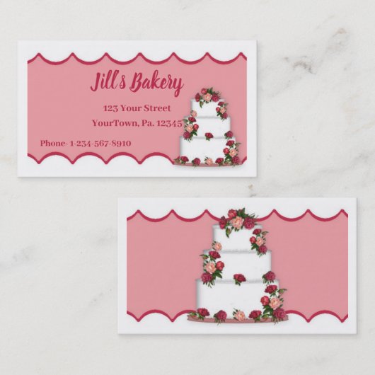 Visitekaartje van de bruiloft (Voorkant / Achterkant)