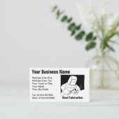 Visitekaartje van de Cartoon van de staalfabricage (Staand voorkant)