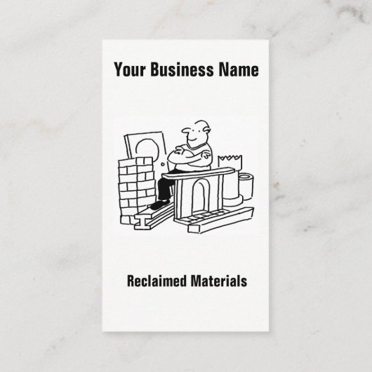 Visitekaartje van de Cartoon van teruggewonnen mat (Achterkant)