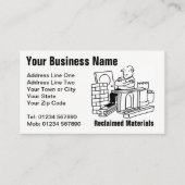 Visitekaartje van de Cartoon van teruggewonnen mat (Voorkant)