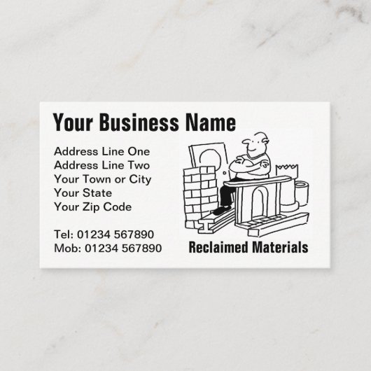 Visitekaartje van de Cartoon van teruggewonnen mat (Voorkant)