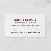 Visitekaartje van de Computer van de Steun van de (Achterkant)