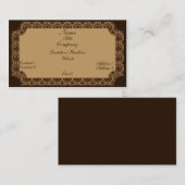  Visitekaartje van de Damaslaag, Chocoladebruin (Voorkant / Achterkant)