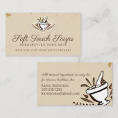 Visitekaartje van de de stamper het met de hand (Voorkant / Achterkant)