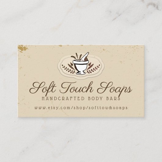 Visitekaartje van de de stamper het met de hand (Voorkant)