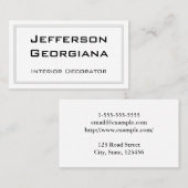 Visitekaartje van de decorator van de klasse en de (Voorkant / Achterkant)