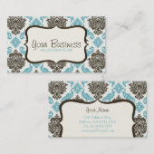 visitekaartje van de demper (blauw/bruin) (Voorkant / Achterkant)