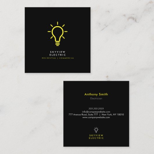 Visitekaartje van de Diensten van de Contractant v (Voorkant / Achterkant)