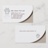 Visitekaartje van de dierenarts afsprakenkaartje (Voorkant / Achterkant)