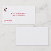 Visitekaartje van de dierenarts Caduceus (Voorkant / Achterkant)