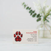 Visitekaartje van de dierenarts en van het Keniaal (Staand voorkant)