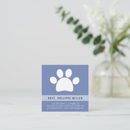 Visitekaartje van de diergeneeskunde afsprakenkaartje (Staand voorkant)